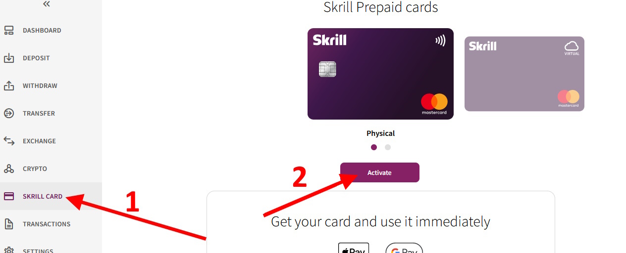 Kaip užsisakyti skrill mokėjimo kortelę