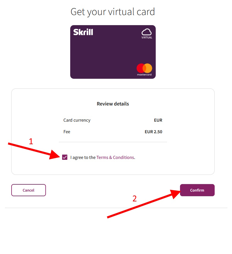 Virtuali mokėjimo kortelė Skrill